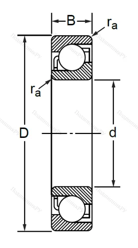 Радиально-упорный шариковый подшипник 7416 BM (66416 Л ГОСТ) в Архангельске