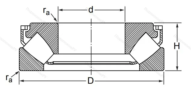 Упорный роликовый подшипник 29416 M (9039416 Л ГОСТ) в Архангельске