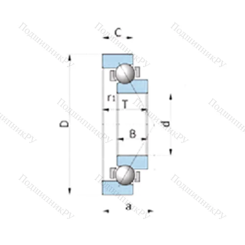 Подшипник шариковый радиально-упорный 120BA-16 от производителя  NTN Подшипник шариковый радиально-упорный 120BA-16 от производителя  NTN