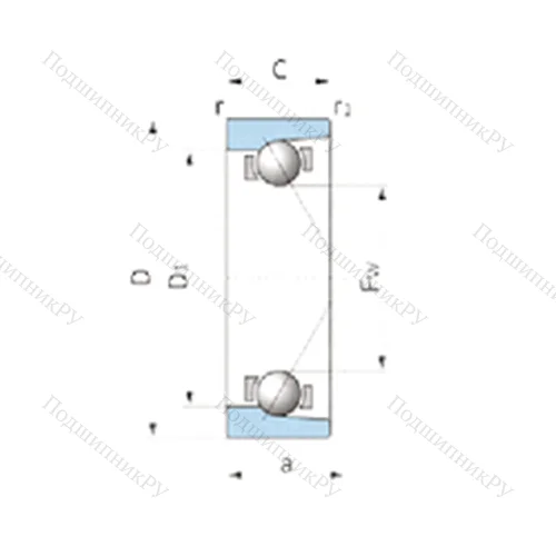 Подшипник шариковый радиально-упорный VTAA 19Z-3A