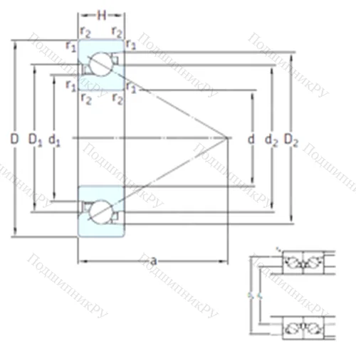 Подшипник шариковый упорно-радиальный BSD 4575 CG от производителя  SKF