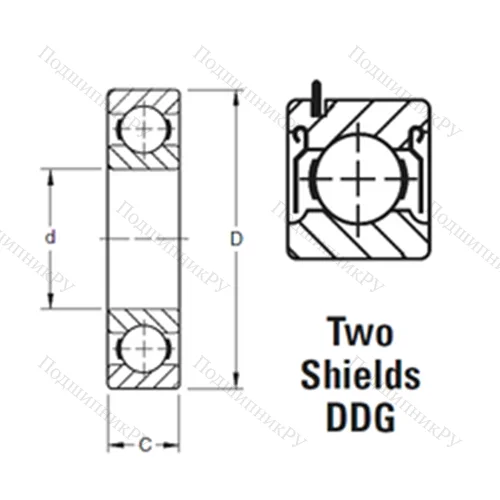 Подшипник шариковый радиальный 201KDDG