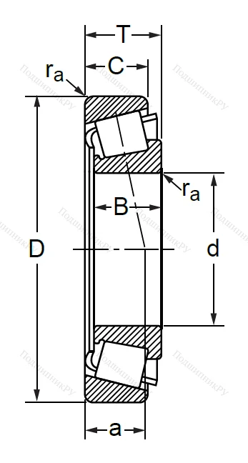 Конический роликовый подшипник 7607 (32307) LDNV6IP17B в Архангельске