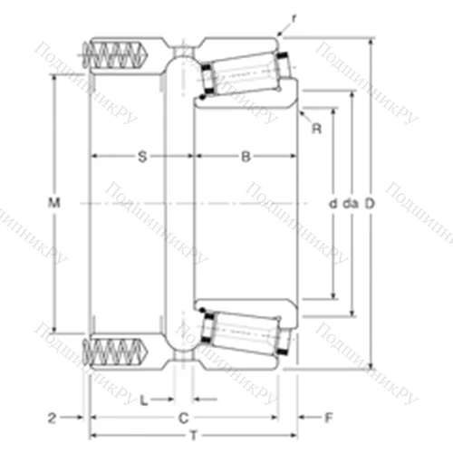 Подшипник роликовый радиально-упорный 131097/131152XP от производителя  Gamet