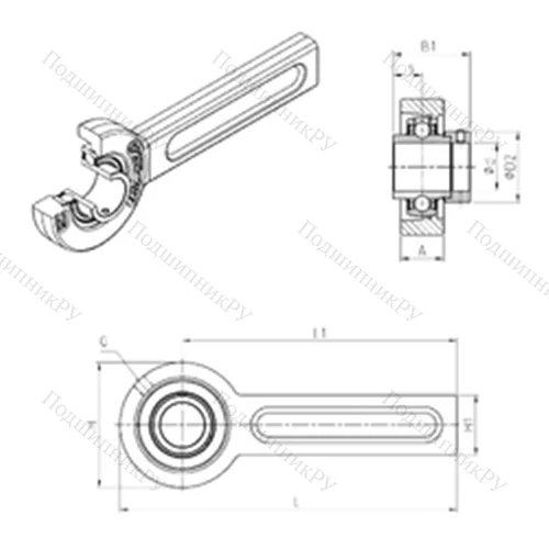 Подшипниковый узел шариковый радиальный EXSP 210