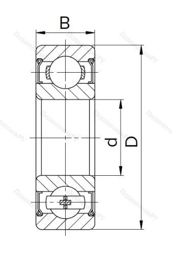 Миниатюрный шариковый подшипник 80017 (607 ZZ) 7HUKRL2MX4 в Архангельске