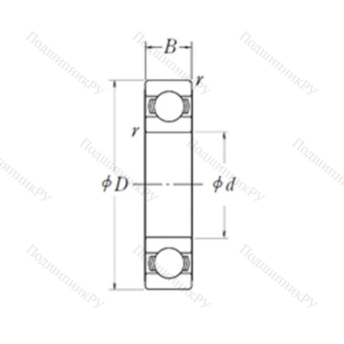 Подшипник шариковый радиальный 6200L 11-H-20