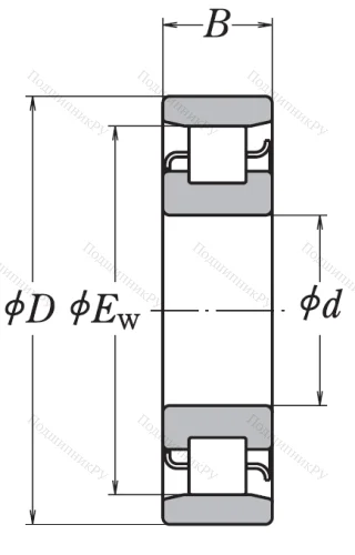 Роликовый цилиндрический подшипник N 217 W от производителя  NSK