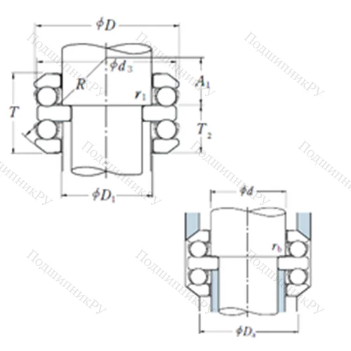 Подшипник шариковый упорный 54202 от производителя  NSK