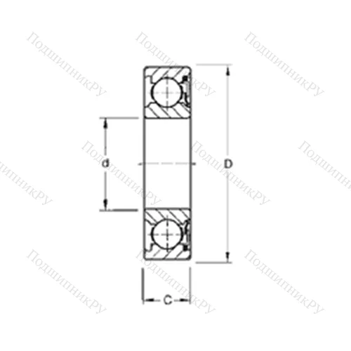 Подшипник шариковый радиальный 208P
