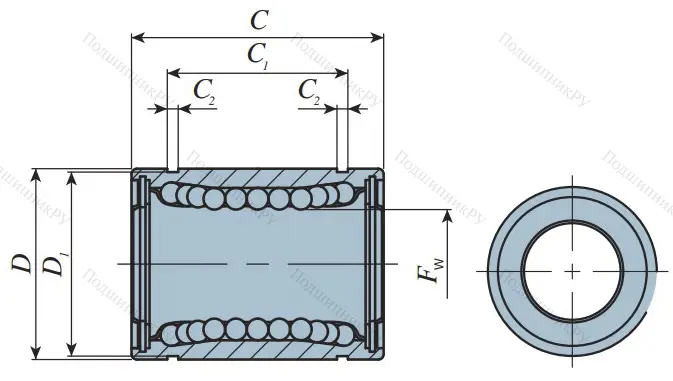 Подшипник LMB 6 UU (IKO) в Архангельске