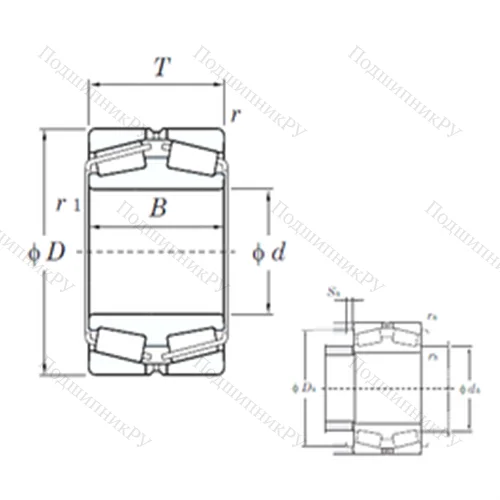 Подшипник роликовый радиально-упорный 45238 от производителя  KOYO