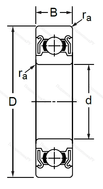Миниатюрный шариковый подшипник 693 ZZ P 6 (6-1000093 ZZ ГОСТ) в Архангельске