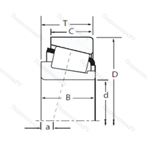Подшипник роликовый радиально-упорный HM 518445/HM 518410 от производителя  TIMKEN