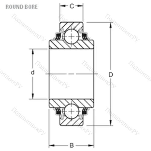 Подшипник шариковый радиальный W 208PP 10