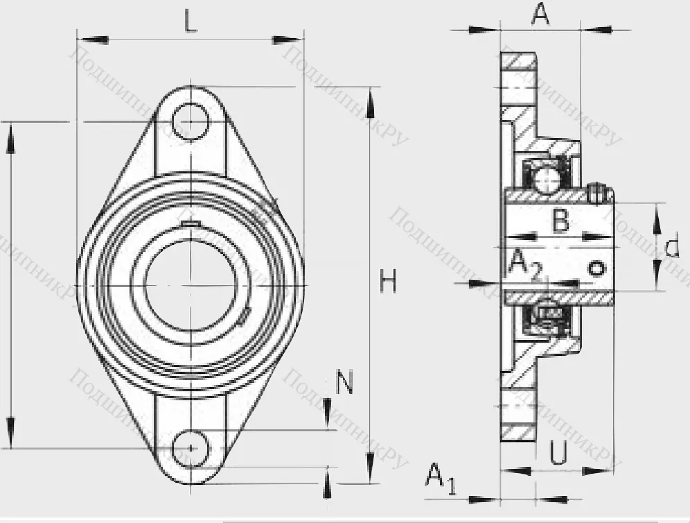 Подшипниковый узел UCFL 204 J 7 в Архангельске