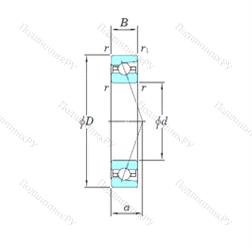 Подшипник шариковый радиально-упорный 3NCHAR 021C