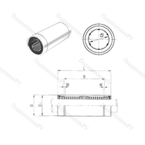 Подшипник шариковый линейный LM 30L от производителя  Samick