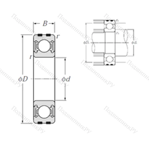 Подшипник шариковый радиальный