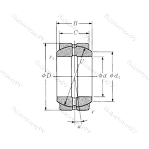 Подшипник скольжения сферический 35FSF 55-1