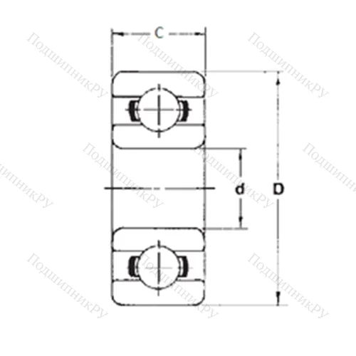 Подшипник шариковый радиальный 77R 10 от производителя  FBJ