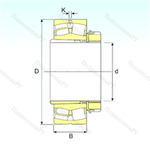 Подшипник роликовый радиальный самоцентрирующийся 23026 EKW 33+H 3026 от производителя  ISB