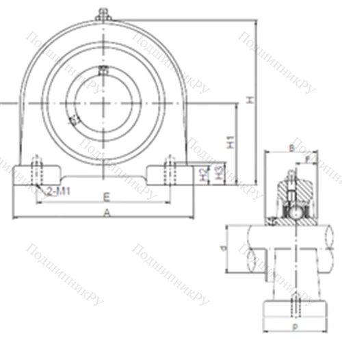 Подшипниковый узел шариковый радиальный UCPA 213 от производителя  CRAFT