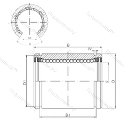 Подшипник шариковый линейный KB 1232OP от производителя  CX