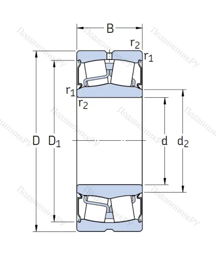 Сферический роликовый подшипник BS 2-2210-2RS/VT 143 (BS 2-2210-2RS/VT 143) от производителя  SKF