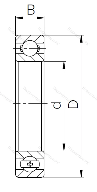 Шариковый однорядный подшипник 308 (6308) в Архангельске