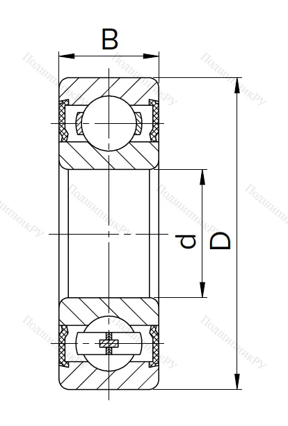 Миниатюрный шариковый подшипник 180026 T (626 2RST) в Архангельске