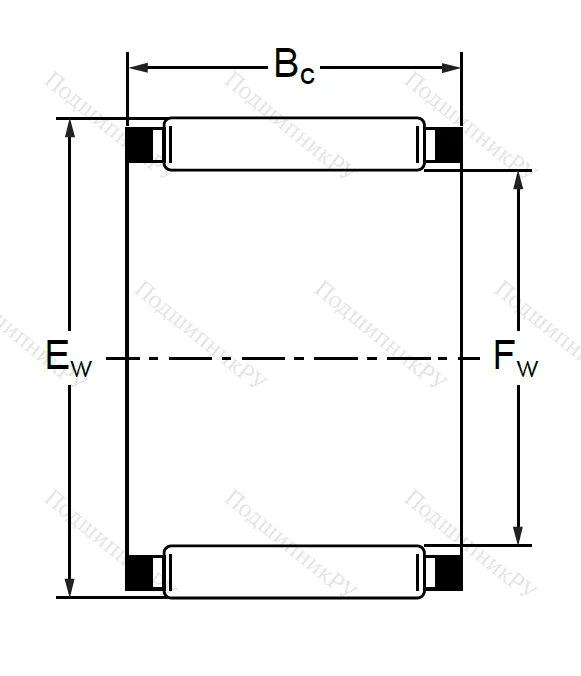 Подшипник K 20x26x17