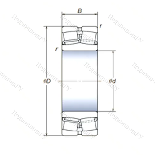 Подшипник роликовый радиальный самоцентрирующийся 22212SWREAg2E 4