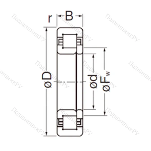 Подшипник роликовый радиальный NUP 312EG