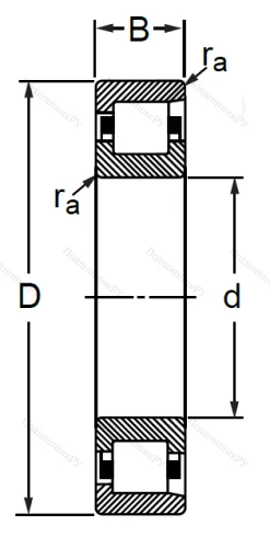 Цилиндрический роликовый подшипник 12313 Л (NF 313 M) в Архангельске