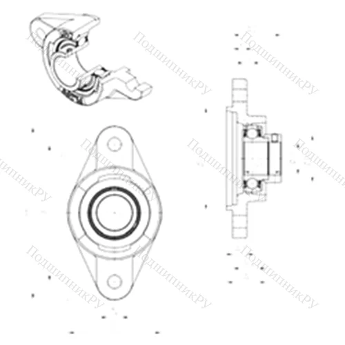 Подшипниковый узел шариковый радиальный ESFLZ 203 от производителя  SNR