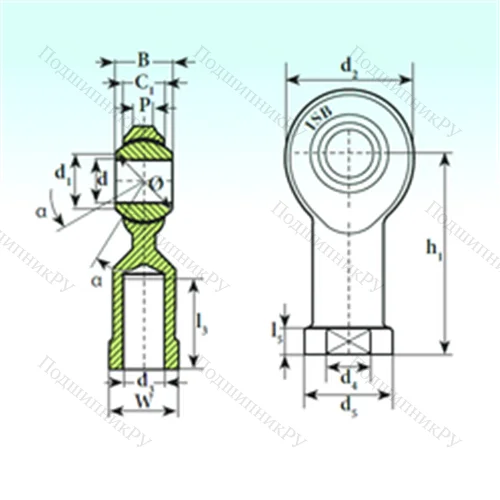 Подшипник скольжения сферический TSF.R 16 от производителя  ISB