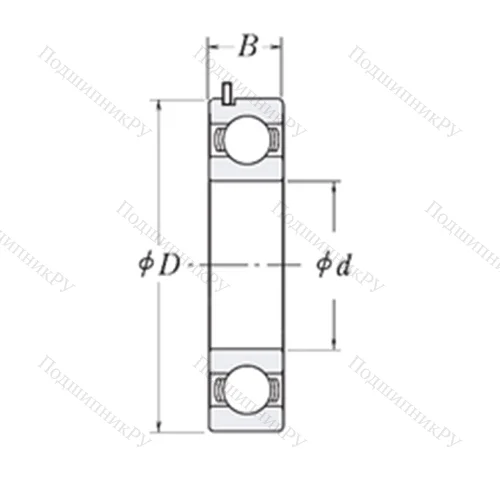 Подшипник шариковый радиальный 6206B/32C 4