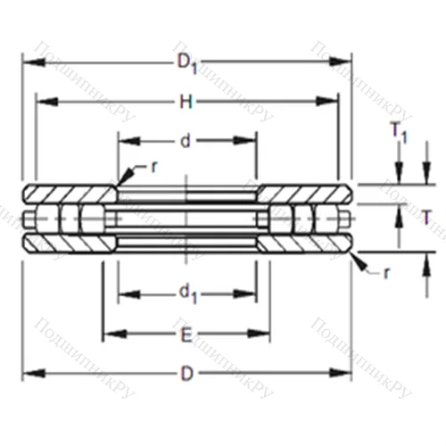Подшипник роликовый упорный 100TP 145 от производителя  TIMKEN