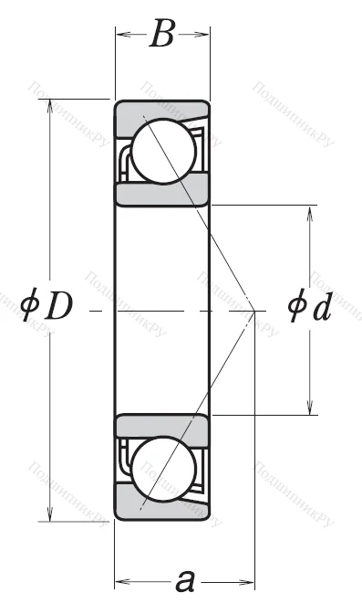 Однорядный шариковый подшипник 7307 BW от производителя  NSK
