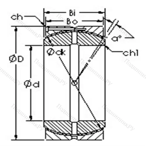 Подшипник скольжения сферический GEH 460HCS от производителя  AST