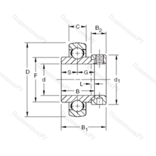 Подшипник шариковый радиальный SMN 107KB от производителя  TIMKEN