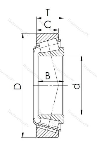 Конический роликовый подшипник 7315 (30315) в Архангельске