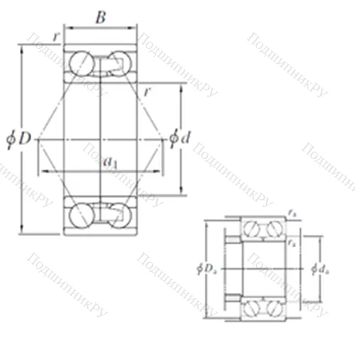 Подшипник шариковый радиально-упорный 305178