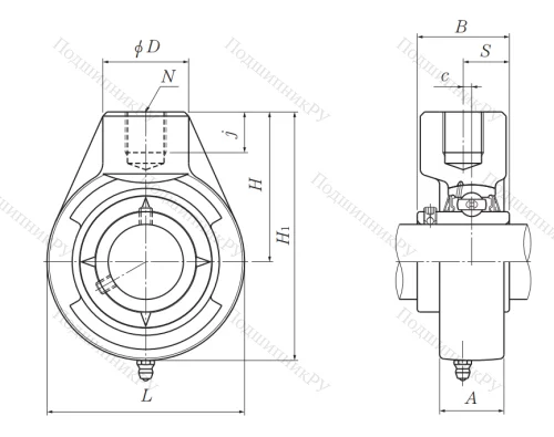 Подшипниковый узел UCHB 212 D 1 (UCHA 212) в Архангельске