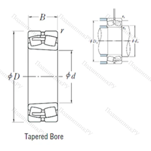 Подшипник роликовый радиальный самоцентрирующийся 23056CAKE 4