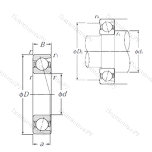Подшипник шариковый радиально-упорный 7213