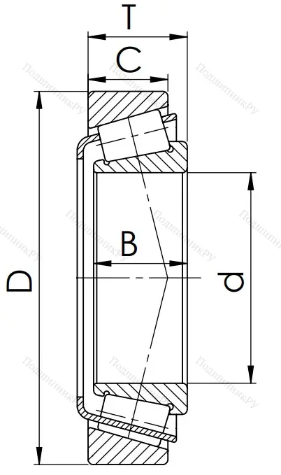 Конический роликовый подшипник 7517 (32217) B22AZCUYP9 в Архангельске