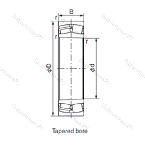 Подшипник роликовый радиальный 22206EXK