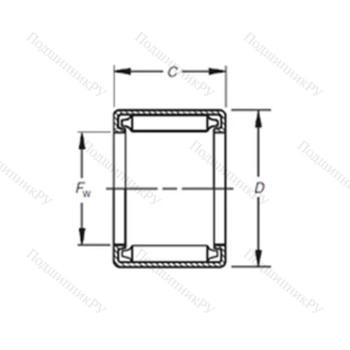 Подшипник игольчатый радиальный B-3620 от производителя  TIMKEN